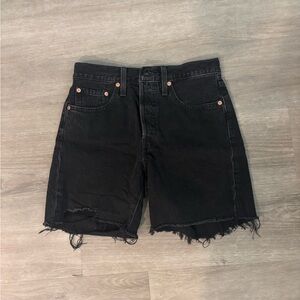 Levi’s 501 Black Cut Off Demin Shorts